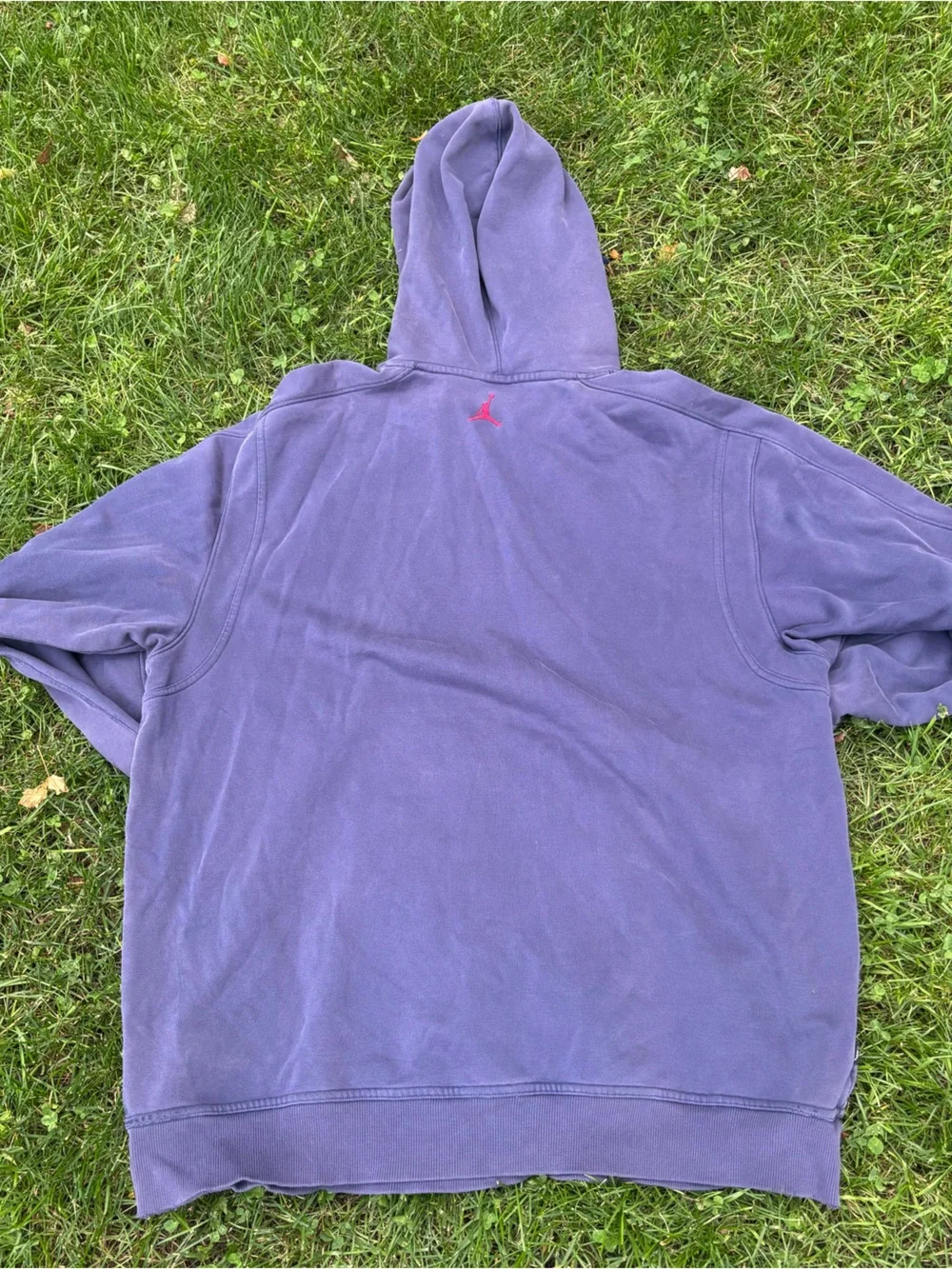 Jordan Men’s Blue Crewneck Hoodie with Red Air Jordan Logo